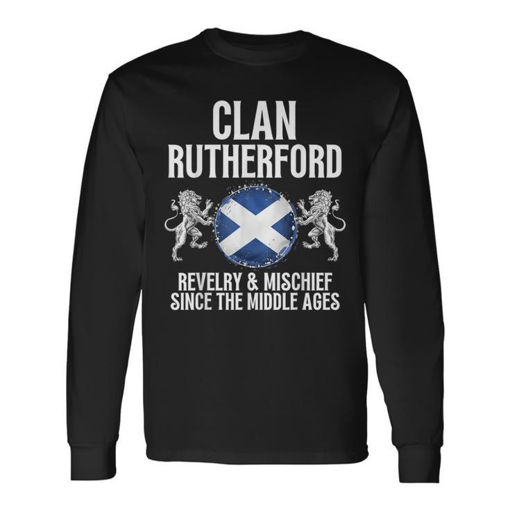 Rutherford Clan Scottish Family Name Scotland Heraldry Long Sleeve T-Shirt