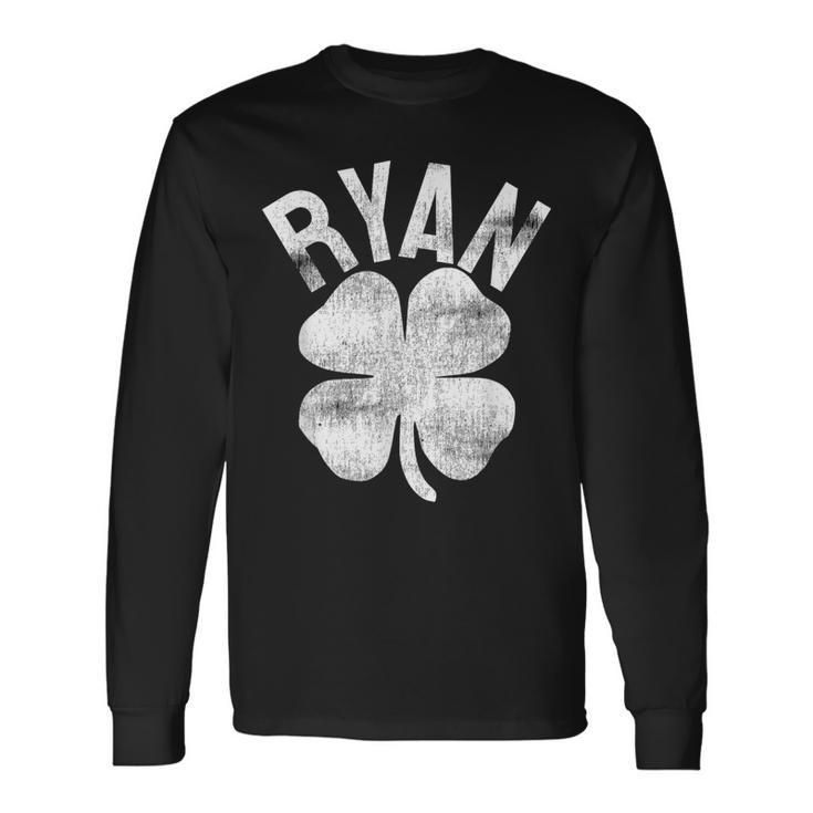 Ryan Family Name Matching St Patrick's Day Irish Long Sleeve T-Shirt