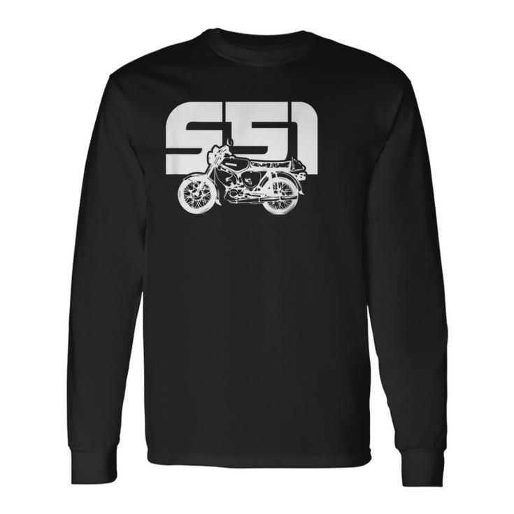 S51 Vintage Moped Simson-S51 Langarmshirts Geschenkideen