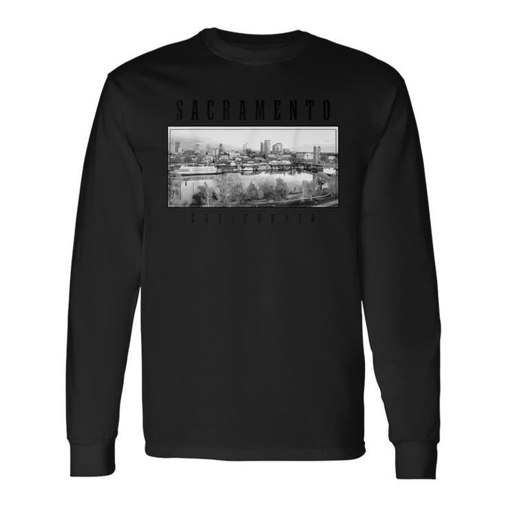 Sacramento California Skyline Vintage Long Sleeve T-Shirt