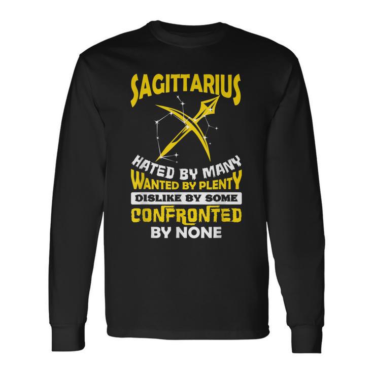 Sagittarius Hated By Many November December Zodiac Birthday Long Sleeve T-Shirt Gifts ideas