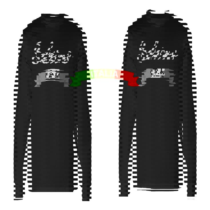 Salerno Italia Bandera Italia Souvenir A Juego Italiano Camiseta de manga larga