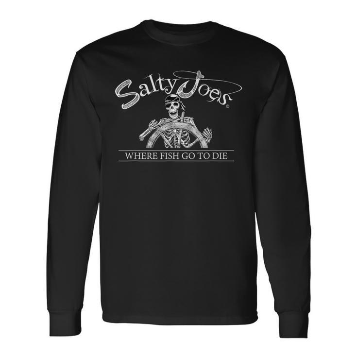Salty Joes Back Fromthe Depths Logo Long Sleeve T-Shirt