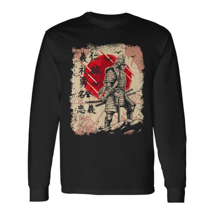 Samurai Japanese Warrior Bushido Code Swordsman Vintage Long Sleeve T-Shirt Gifts ideas