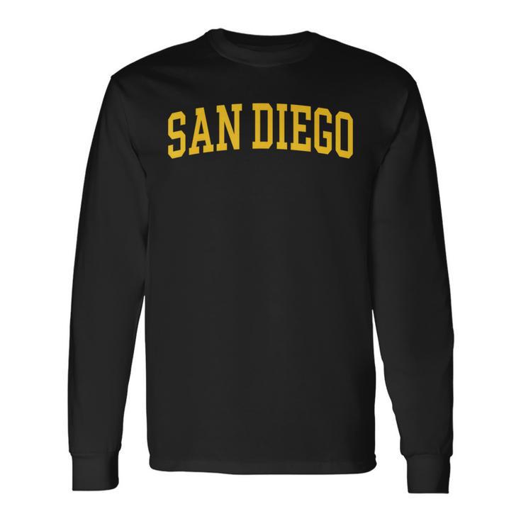 San Diego City Baseball Vintage Varsity San Diego Long Sleeve T-Shirt