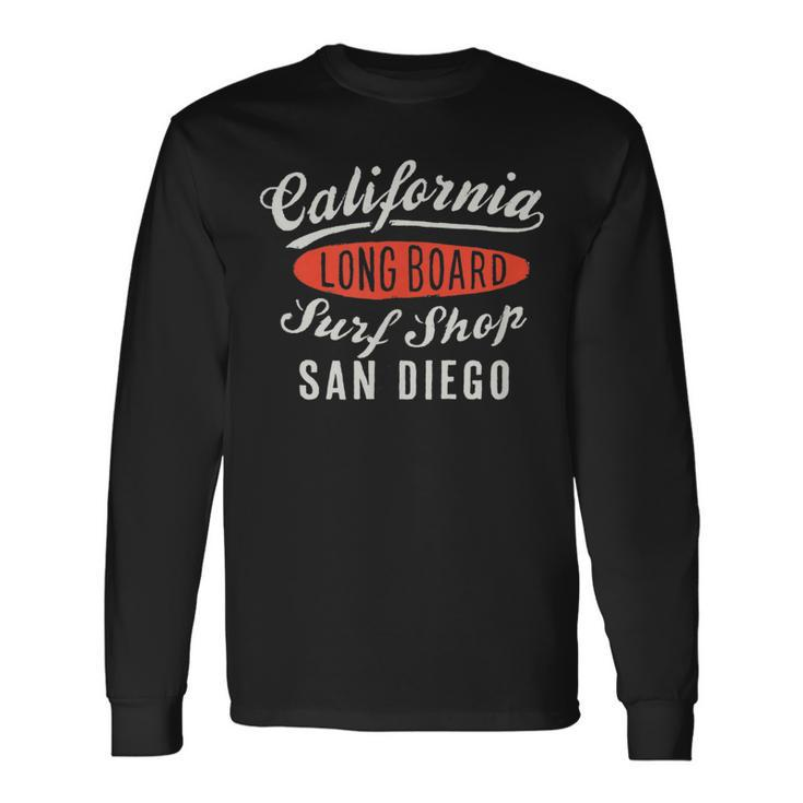San Diego Surfing Vintage California Surf Long Sleeve T-Shirt