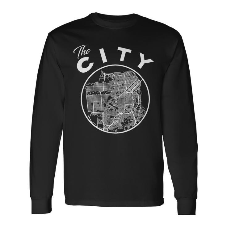 San Francisco The City Map Long Sleeve T-Shirt