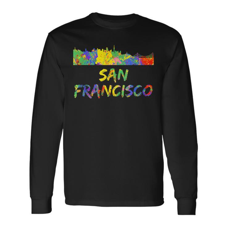 San Francisco Vintage Skyline California Long Sleeve T-Shirt
