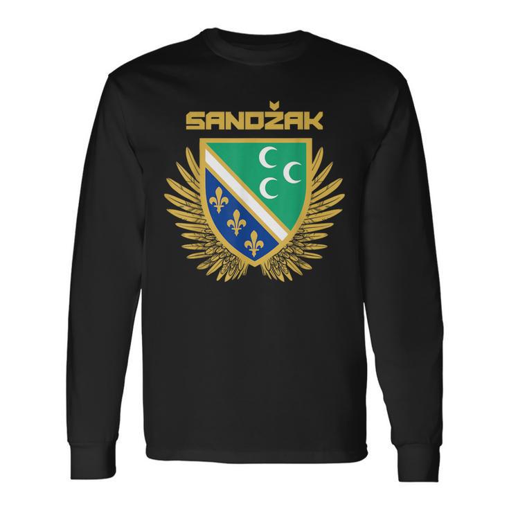 Sandzak Sandzaklija Novi Pazar Flag Langarmshirts Geschenkideen