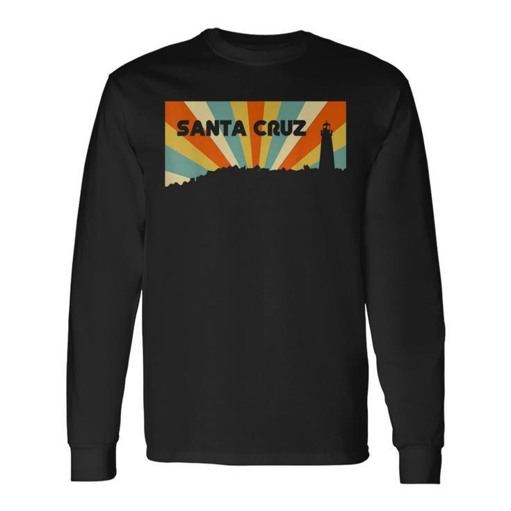 Santa Cruz Beach Skyline 70S Retro Souvenir Long Sleeve T-Shirt