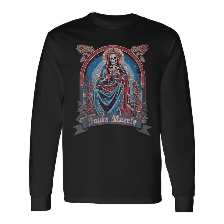 Santa Muerte Saint Death Long Sleeve T-Shirt