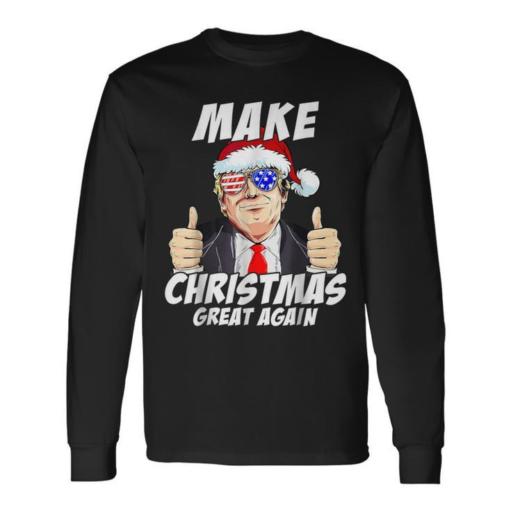 Santa Trump Make Christmas Great Again Family Matching Long Sleeve T-Shirt