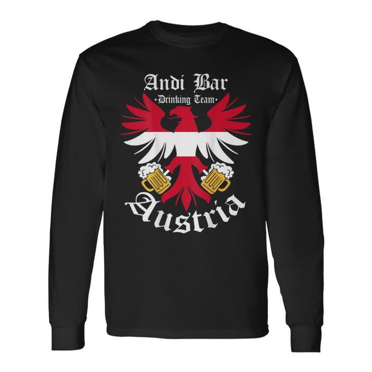Sauf Austria Drinking Team Andi Bar Langarmshirts Geschenkideen