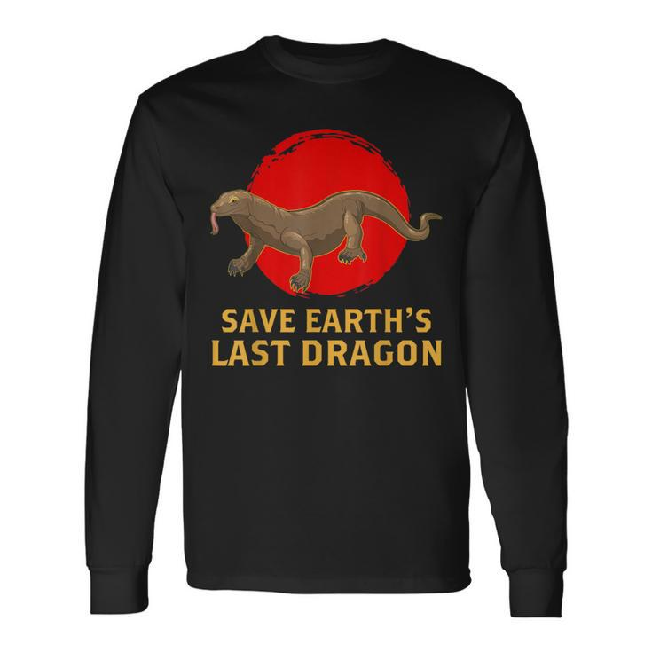 Save Earth’S Last Dragon Reptile Lover Komodo Dragons Long Sleeve T-Shirt