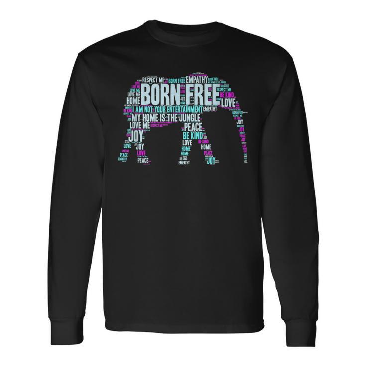 Save The Elephants Animal Rights Equality Long Sleeve T-Shirt