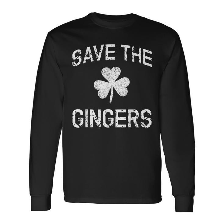 Save The Gingers Redhead St Patrick Irish Celtic Long Sleeve T-Shirt