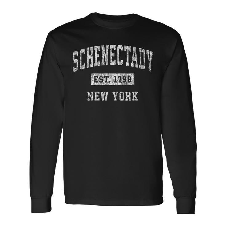 Schenectady New York Ny Vintage Established Sports Long Sleeve T-Shirt Gifts ideas