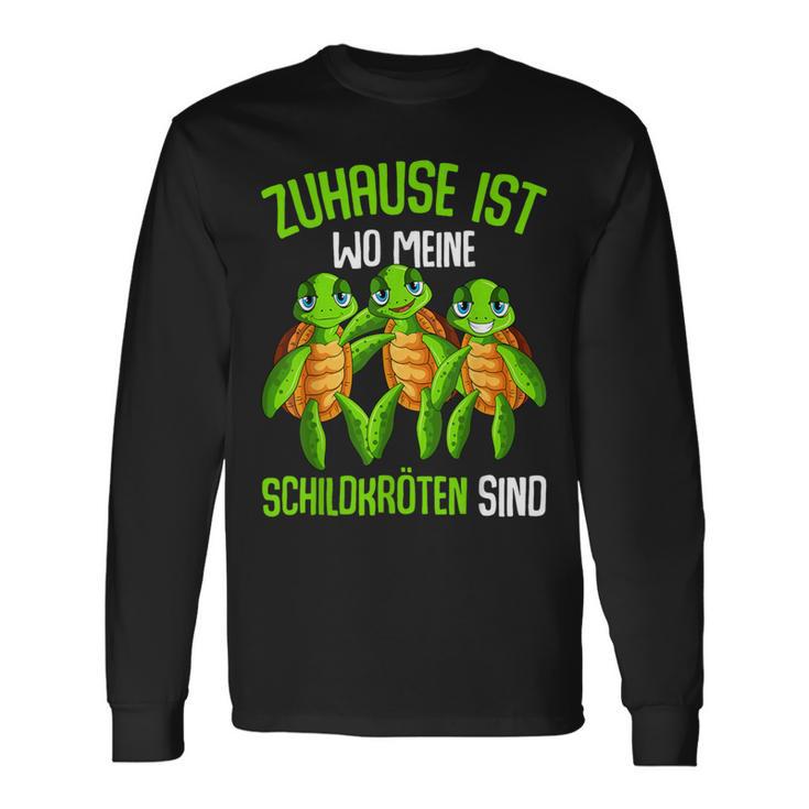 Schildkröte Zuhause Ist Wo Meine Schildkröten Sind Sind Sind Langarmshirts Geschenkideen