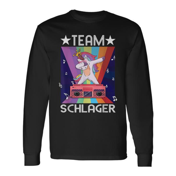 Schlagerparty Folk Music Costume Unicorn Music Team Schlager S Langarmshirts Geschenkideen