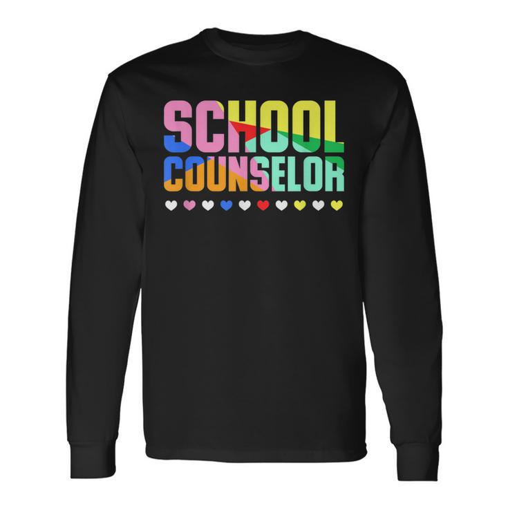 School Counselor Cute Staff Long Sleeve T-Shirt