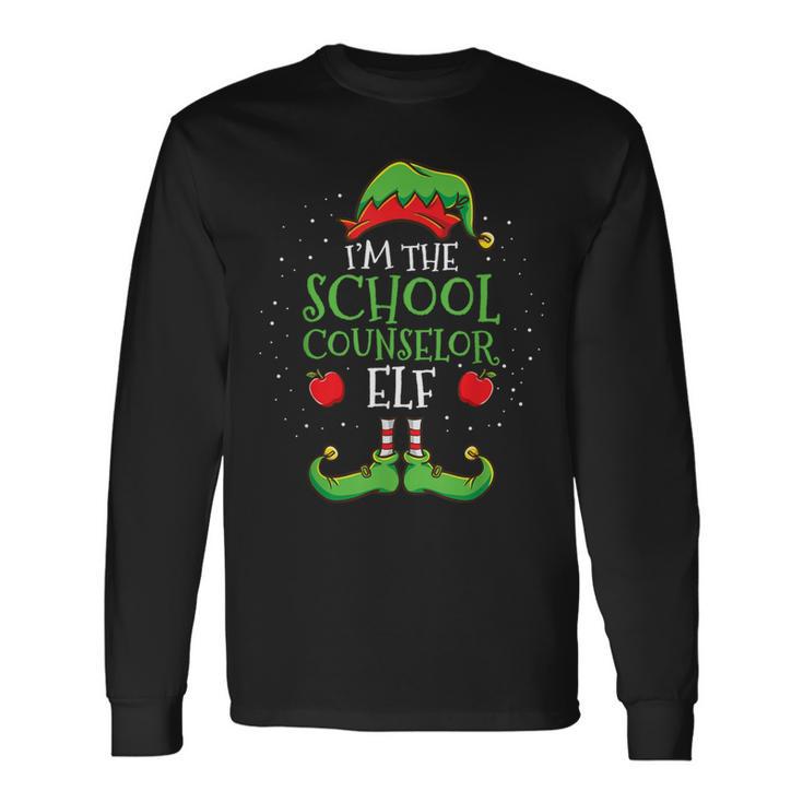 Im The School Counselor Elf Christmas Long Sleeve T-Shirt