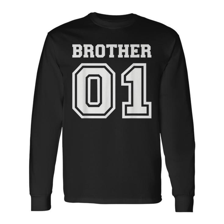 Schwarzes Langarmshirts Brother 01, Sportliches Design für Brüder Geschenkideen