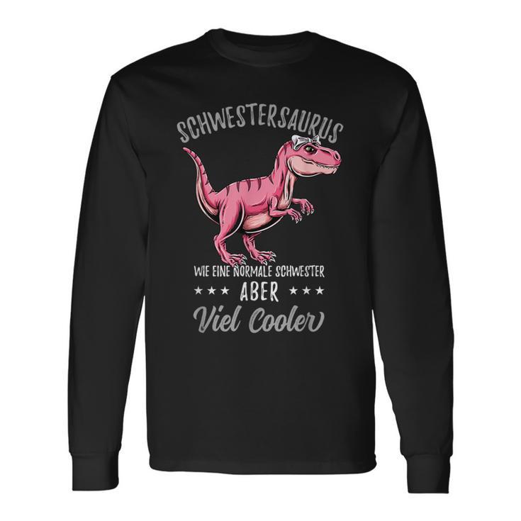 Schwestersaurus Lustiges Schwester Dinosaurier Langarmshirts Geschenkideen