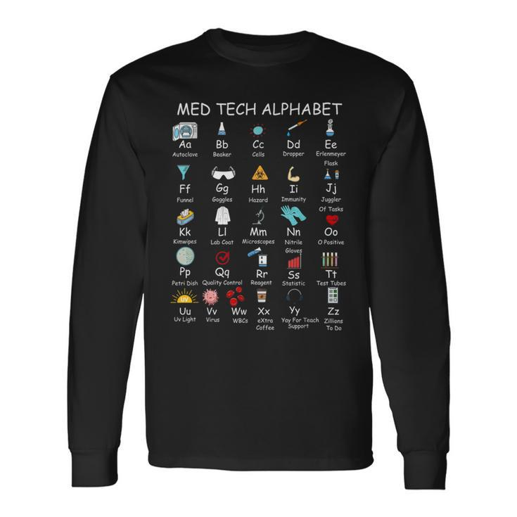 Science Cute Med-Tech Lab Week 2024 Alphabet Laboratory Long Sleeve T-Shirt Gifts ideas