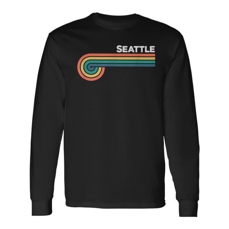 Seattle Retro Style Hometown Pride Long Sleeve T-Shirt