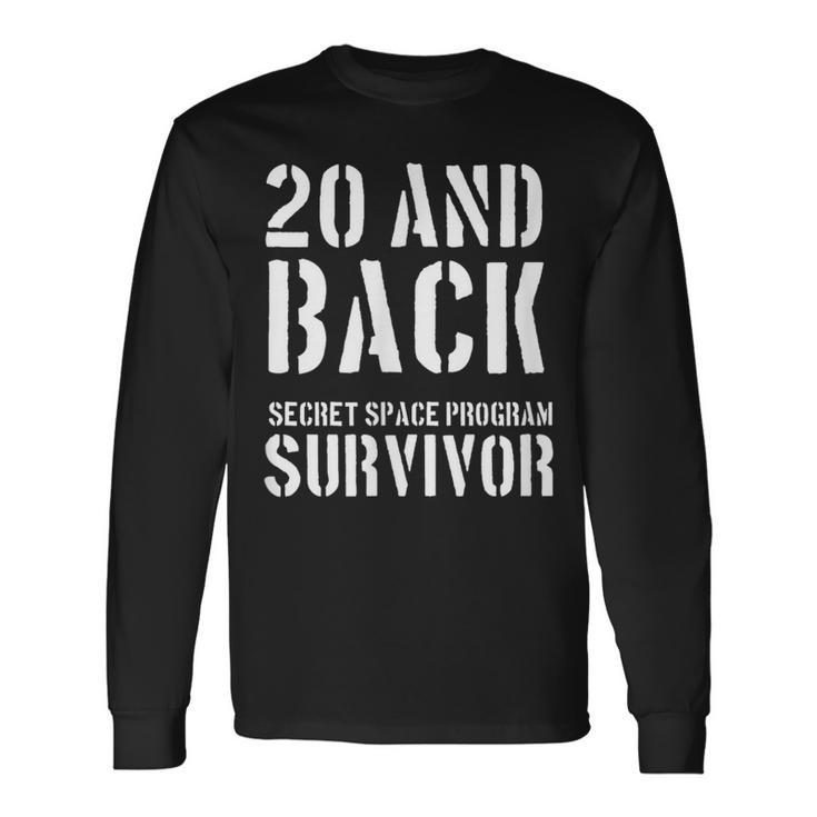 Secret Space Program Military Font 20 And Back Survivor Long Sleeve T-Shirt