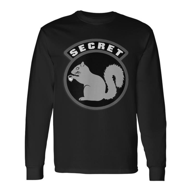 Secret Squirrel Military Intelligence Usaf Patch Long Sleeve T-Shirt