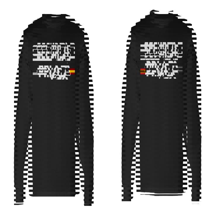 Seguridad Privada Impresión Delantera Y Trasera Camiseta de manga - Main Image