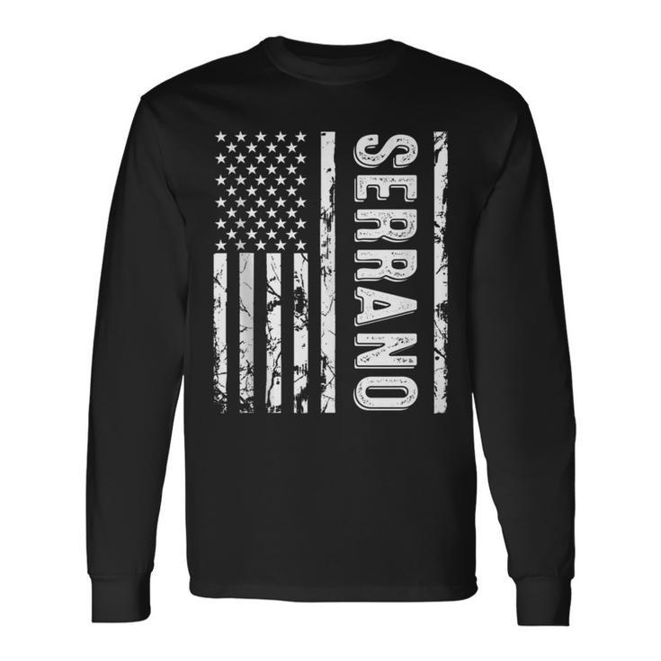 Serrano Last Name Surname Team Serrano Family Reunion Long Sleeve T-Shirt Gifts ideas