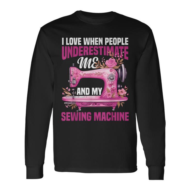 Sewing Essentials Quilter Pattern Seamstress Sewing Long Sleeve T-Shirt