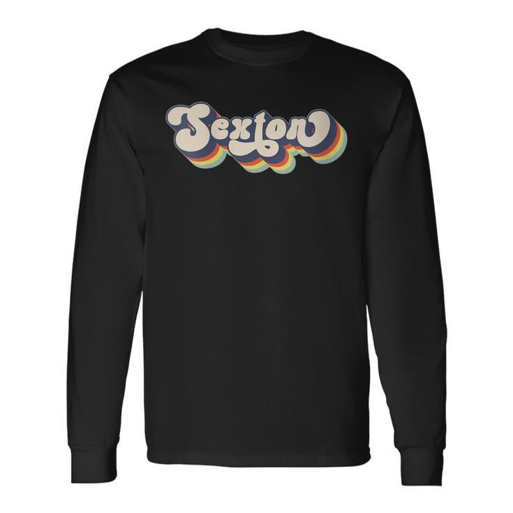 Sexton Family Name Personalized Surname Sexton Long Sleeve T-Shirt