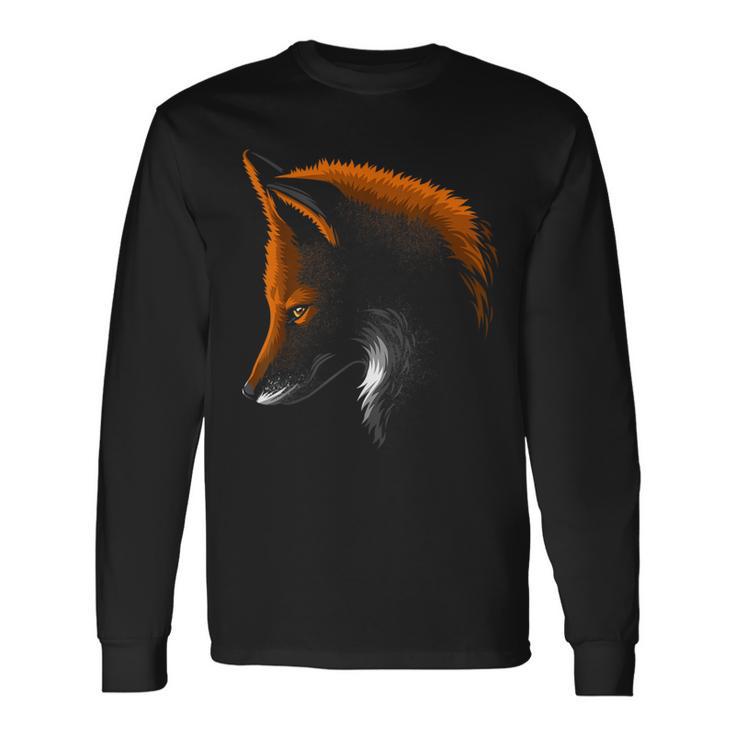 Shadow Face Fox Beautiful Animal Wild Long Sleeve T-Shirt