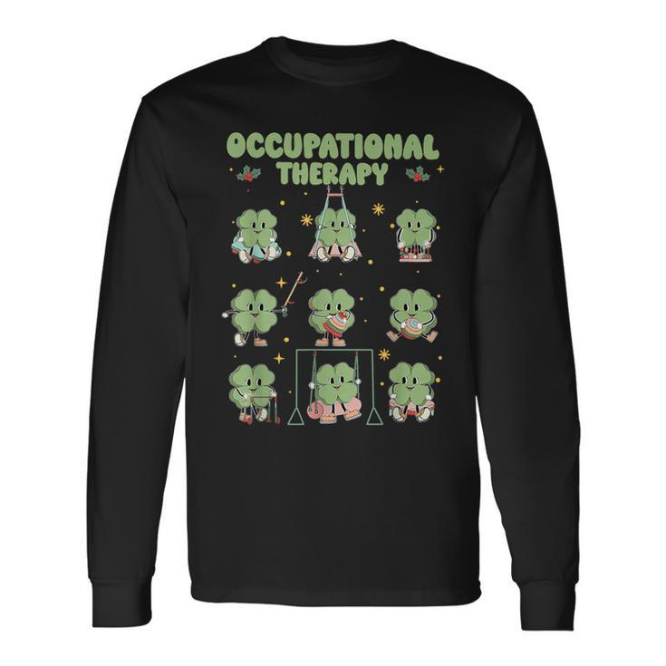 Shamrock Occupational Therapy St Patrick's Day Ot Therapist Long Sleeve T-Shirt Gifts ideas