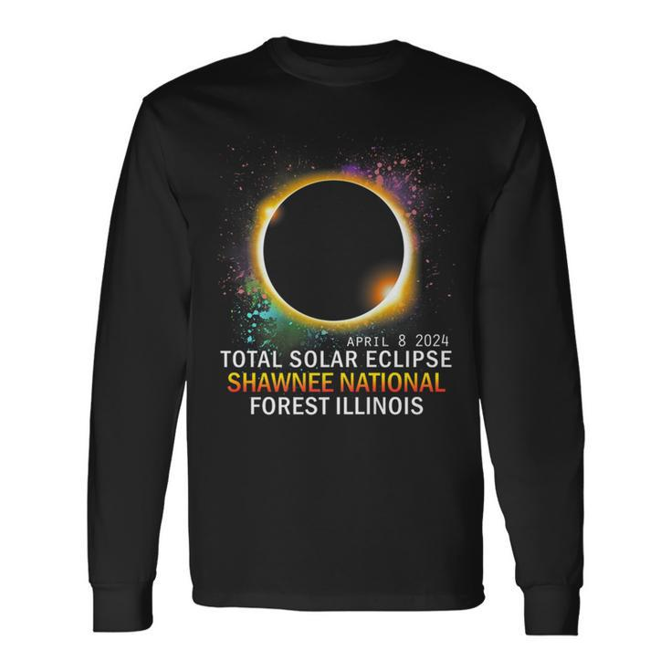 Shawnee National Forest Illinois Total Solar Eclipse 2024 Long Sleeve T-Shirt