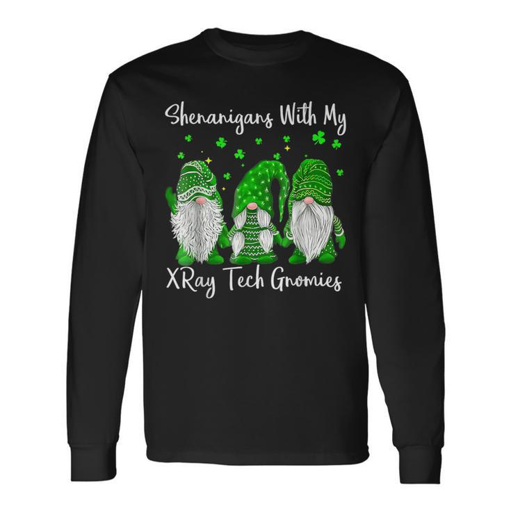 Shenanigans With My Gnomies St Patrick's Day Xray Tech Long Sleeve T-Shirt