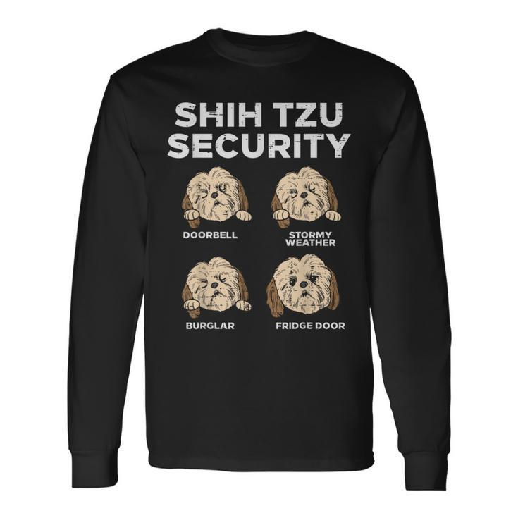Shih Tzu Security Animal Pet Dog Lover Owner Long Sleeve T-Shirt