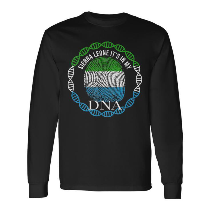 Sierra Leone Its In My Dna Long Sleeve T-Shirt Gifts ideas