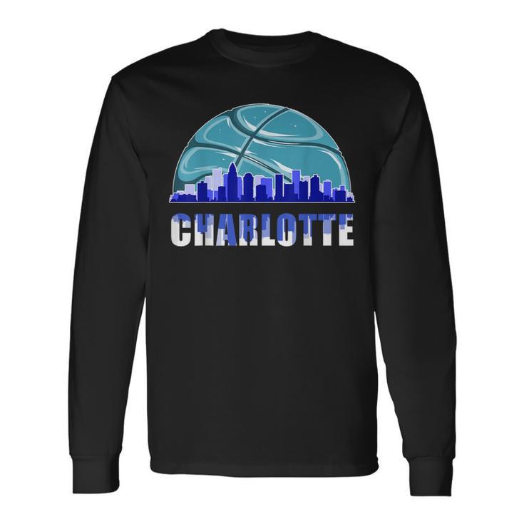 Silhouette Charlotte City Charlotte Basketball Pride Long Sleeve T-Shirt