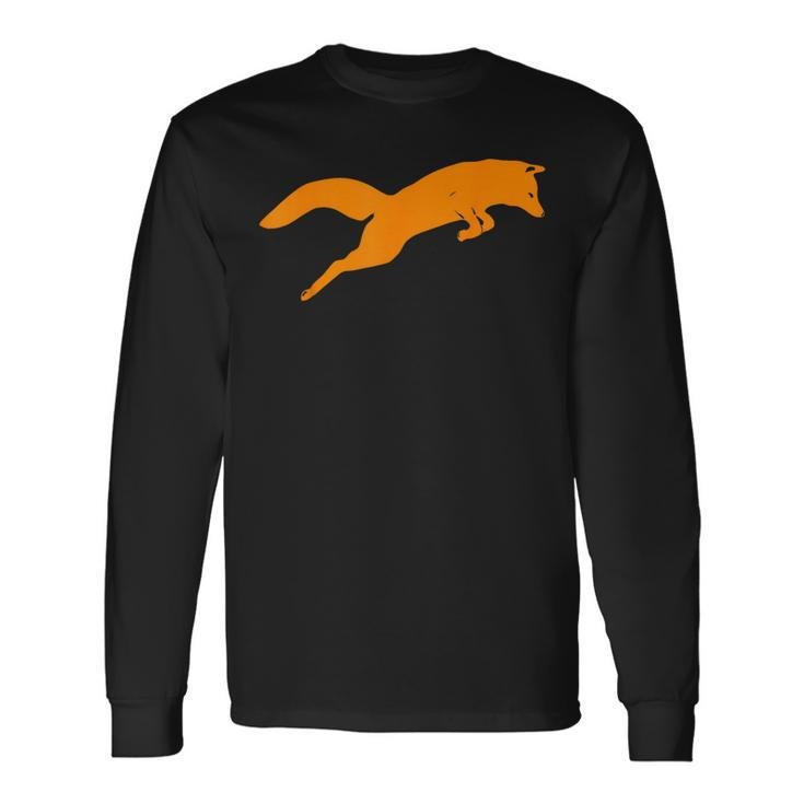 Silhouette Fox Fox AnimalLong Sleeve T-Shirt Gifts ideas