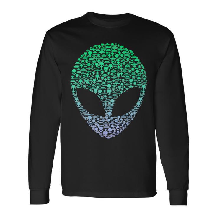 Silhouette Icon Alien Extraterrestrial Boys Alien Long Sleeve T-Shirt