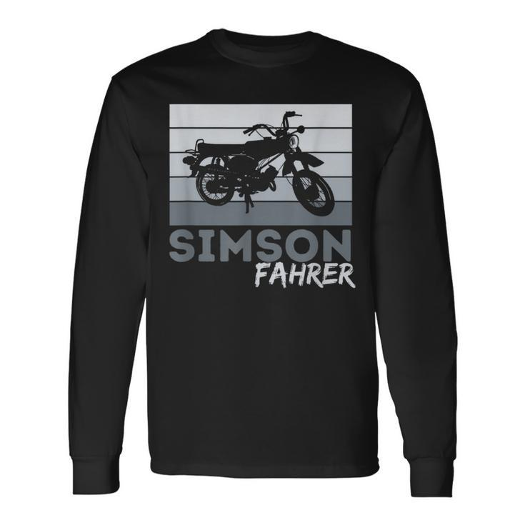 Simson Driver Ddr Moped Two Stroke S51 Vintage Langarmshirts Geschenkideen