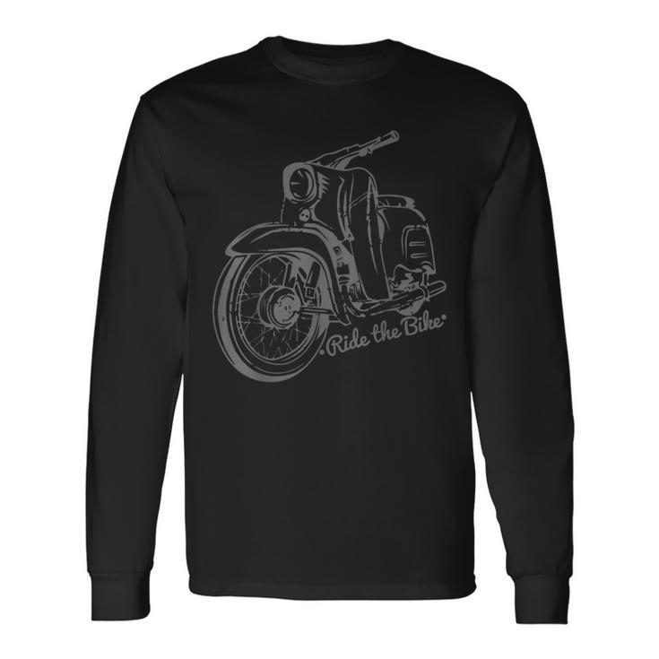 Simsonfahrer Ride The Bike Schwalbefan Retro Langarmshirts Geschenkideen