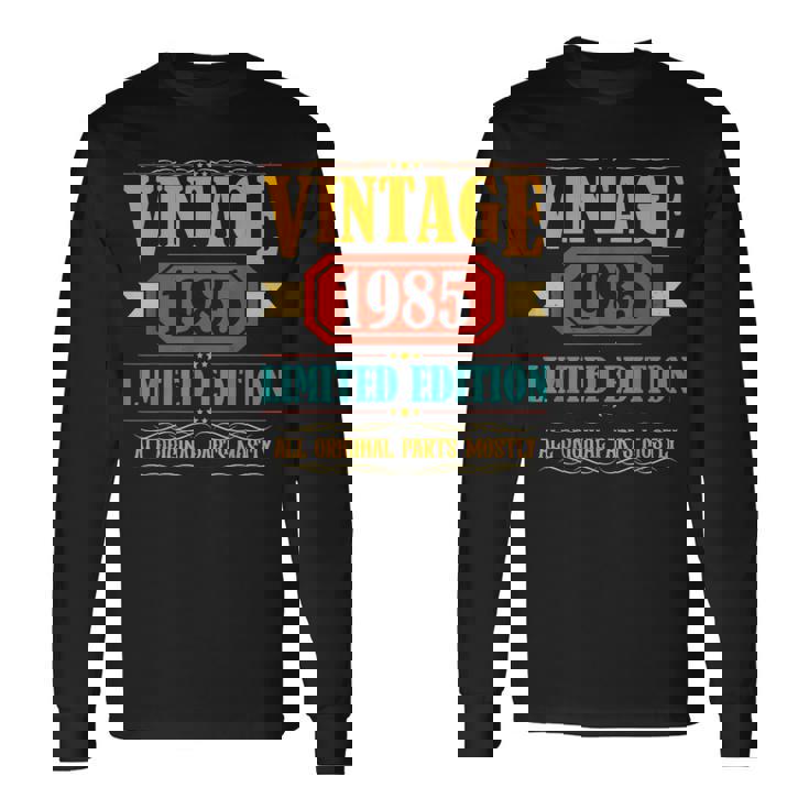 Sintage De 1985 Para Hombre Retro Divertidas Cumpleaños De 1985 Camiseta de manga larga