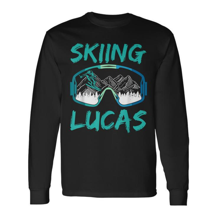 Skiing Lucas Winter Sports Ski Skier Hobby Long Sleeve T-Shirt