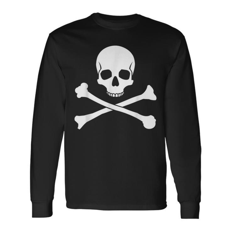 Skull And Crossbones Pirate Long Sleeve T-Shirt