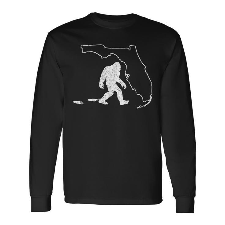 Skunk Ape Florida State Pride Vintage Bigfoot HunterLong Sleeve T-Shirt Gifts ideas